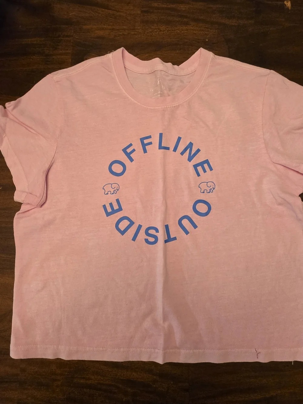 Ivory Ella Pink Graphic Tee  Offline Outside Short Sleeve T-Shirt Size M
